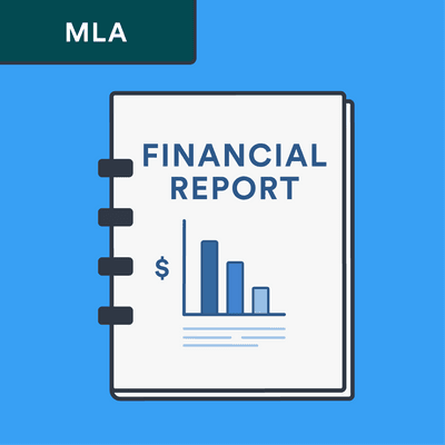 MLA financial report citation